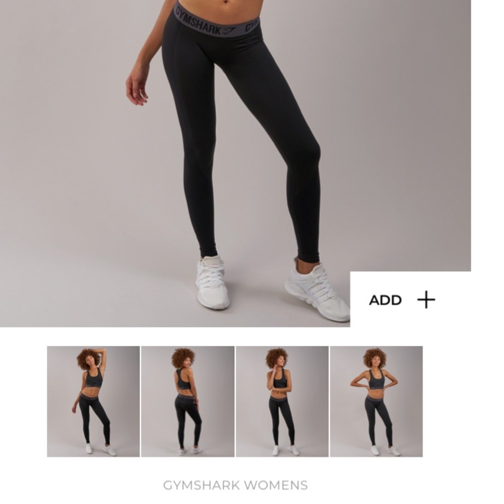 Gymshark Flex Legging in Black/charcoal marl small